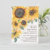 秋の素朴ひまわりフローラ 招待状 (スタンド正面)