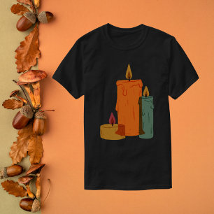 秋の素朴ろうそく Tシャツ