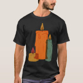 秋の素朴ろうそく Tシャツ (正面)