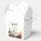 秋の素朴ウッドランドベア山の赤ちゃんシャワー フェイバーボックス (オープン)