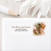 秋の素朴コテージ ラベル (インサイチュ)