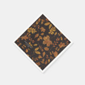 秋の素朴ゴールデン葉のエレガントな結婚式 スタンダードカクテルナプキン (角)