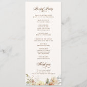 秋の素朴バラ植物学 プログラム (裏面)