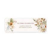 秋の素朴バラ植物学 ラベル (正面)