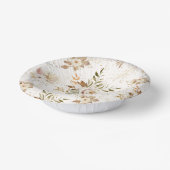 秋の素朴バラ水彩植物学 ペーパーボウル (傾斜あり)