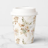 秋の素朴バラ水彩植物学 紙コップ (裏面)