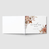 秋の素朴パーソナライズされたフローラ結婚 ゲストブック (全面)