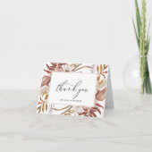 秋の素朴フローラにパーソナライズされた感謝 カード (正面)