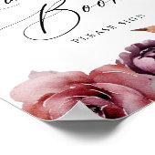 秋の素朴フローラの結婚ゲストブックサイン ポスター (角)