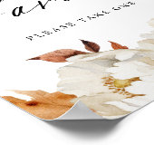 秋の素朴フローラは結婚式の引き出物を支持 ポスター (角)