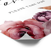 秋の素朴フローラは結婚式の引き出物を支持 ポスター (角)