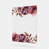 秋の素朴フローラは結婚式の引き出物 アクリルサイン (傾斜)