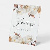 秋の素朴フローラは結婚式の引き出物 台座サイン (正面)