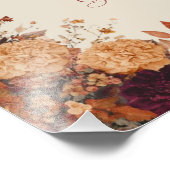 秋の素朴フローラウエディングカード&ギフトサイン フォトプリント            (角)