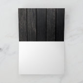 秋の素朴フローラウッドスクリプトブライダルシャワー サンキューカード (内部)