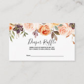 秋の素朴フローラエレガントおむつラッフル エンクロージャーカード (正面)