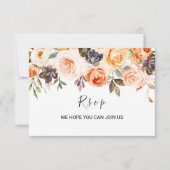 秋の素朴フローラエレガントメニューの選択 出欠カード (正面)