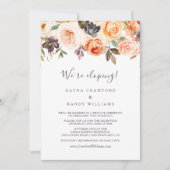 秋の素朴フローラエレガント排出披露宴 招待状 (正面)