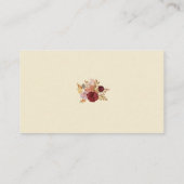 秋の素朴フローラカボチャ エンクロージャーカード (裏面)