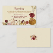 秋の素朴フローラカボチャ エンクロージャーカード (正面/裏面)