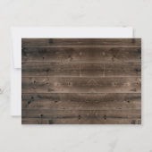 秋の素朴フローラジャームンウッドブライダルシャワー 招待状 (裏面)