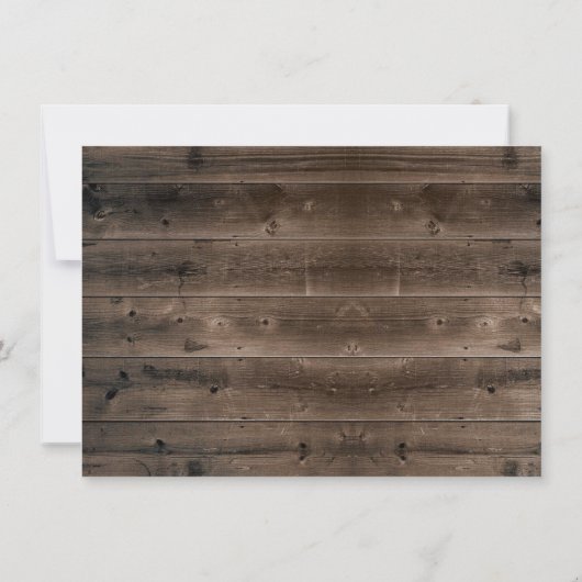 秋の素朴フローラジャームンウッドブライダルシャワー 招待状 (裏面)