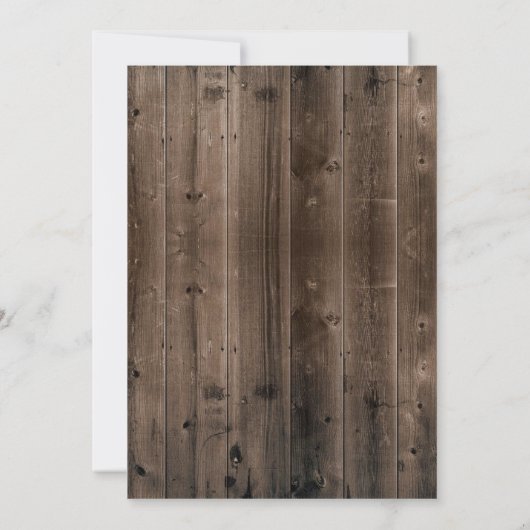 秋の素朴フローラジャールバーンガールベビーシャワー 招待状 (裏面)