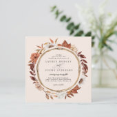 秋の素朴フローラスクエア結婚式招待状 招待状 (スタンド正面)