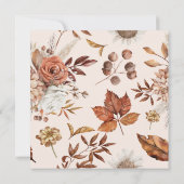 秋の素朴フローラスクエア結婚式招待状 招待状 (裏面)