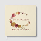 秋の素朴フローラパンプキ結婚ン ゲストブック (正面)