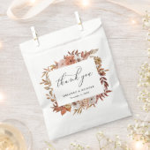 秋の素朴フローラパーソナライズされた フェイバーバッグ (クリップ留めされた状態)