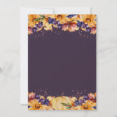 秋の素朴フローラパープルベビーシャワー招待状 招待状 (裏面)