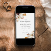 秋の素朴フローラブケ結婚ッツ 招待状