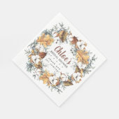 秋の素朴フローラブライダルシャワーありがとう スタンダードランチョンナプキン (角)