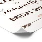 秋の素朴フローラブライダル結婚の赤ちゃんシャワー ポスター (角)