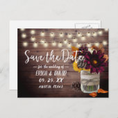 秋の素朴フローラメイスンジャールバーンセーブ 案内ポストカード (正面/裏面)