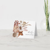 秋の素朴フローララージブーケサンキューカード カード (正面)