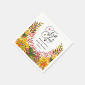秋の素朴フローラ台本秋インラブ結婚ズ スタンダードカクテルナプキン (角)