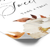 秋の素朴フローラ愛は甘い好意のサイン ポスター (角)