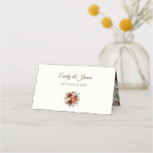 秋の素朴フローラ折り畳み座席表 プレイスカード (裏面)