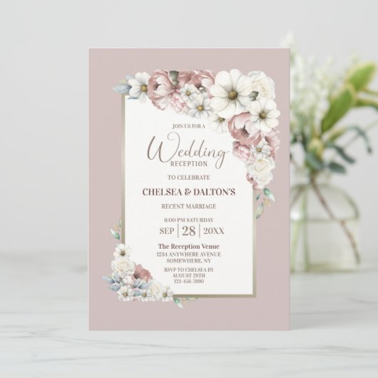 秋の素朴フローラ披露宴 招待状 (スタンド正面)