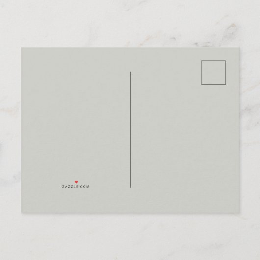 秋の素朴フローラ水彩結婚式招待状 案内ポストカード (裏面)