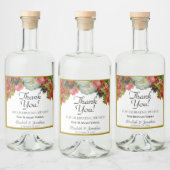 秋の素朴フローラ結婚に感謝 リキュールボトルラベル (ボトル)