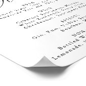 秋の素朴フローラ結婚メニューの看板 ポスター (角)