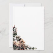 秋の素朴フローラ結婚式の日付を保存 セーブザデート (裏面)