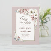 秋の素朴フローラ結婚式の日付を保存 セーブザデート (スタンド正面)