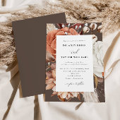 秋の素朴フローラ、ソフトブラウン結婚ズ 招待状