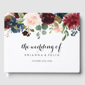 秋の素朴ブルグンモダンディの書結婚道 ゲストブック (正面)