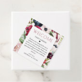 秋の素朴ブルゴーニュモダンー海軍の結婚歓迎 フェイバータグ (インサイチュ)