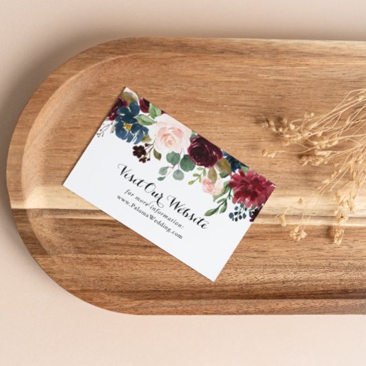 秋の素朴ブルゴーニュ書結婚道のサイト エンクロージャーカード